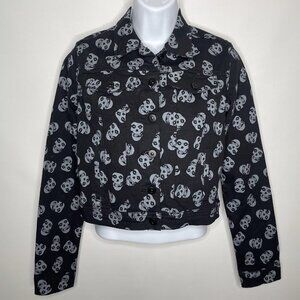 Iron Fist x Misfits Fiend Crimson Ghost All Over Print Black Denim Jacket